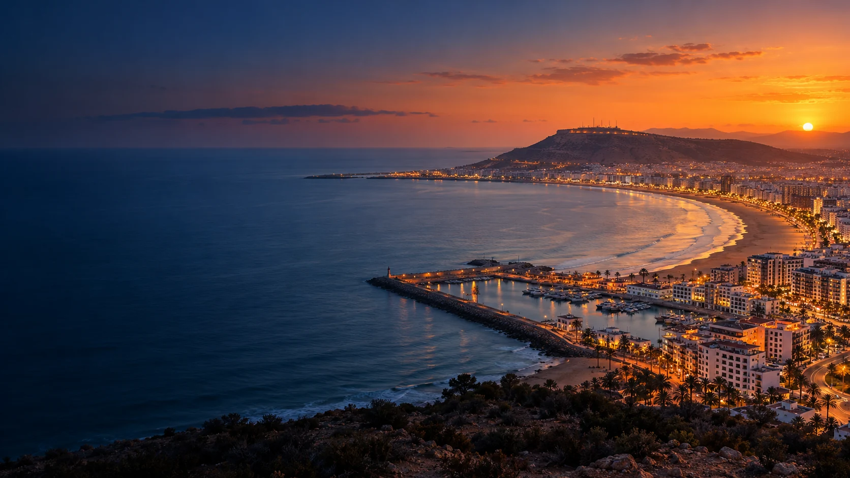 Vue d’illustration de la baie d’Agadir